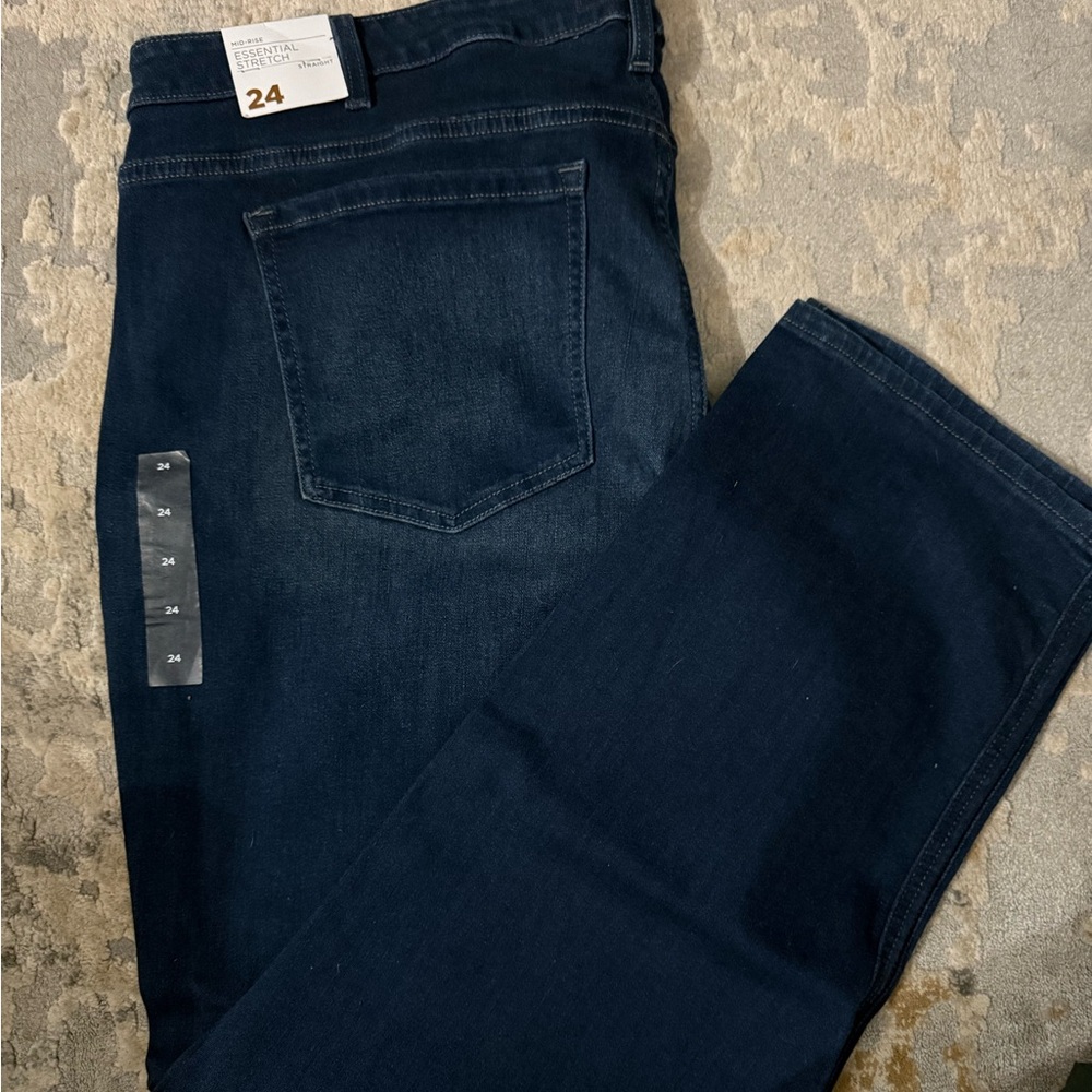 Lane Bryant straight leg jeans, size 24